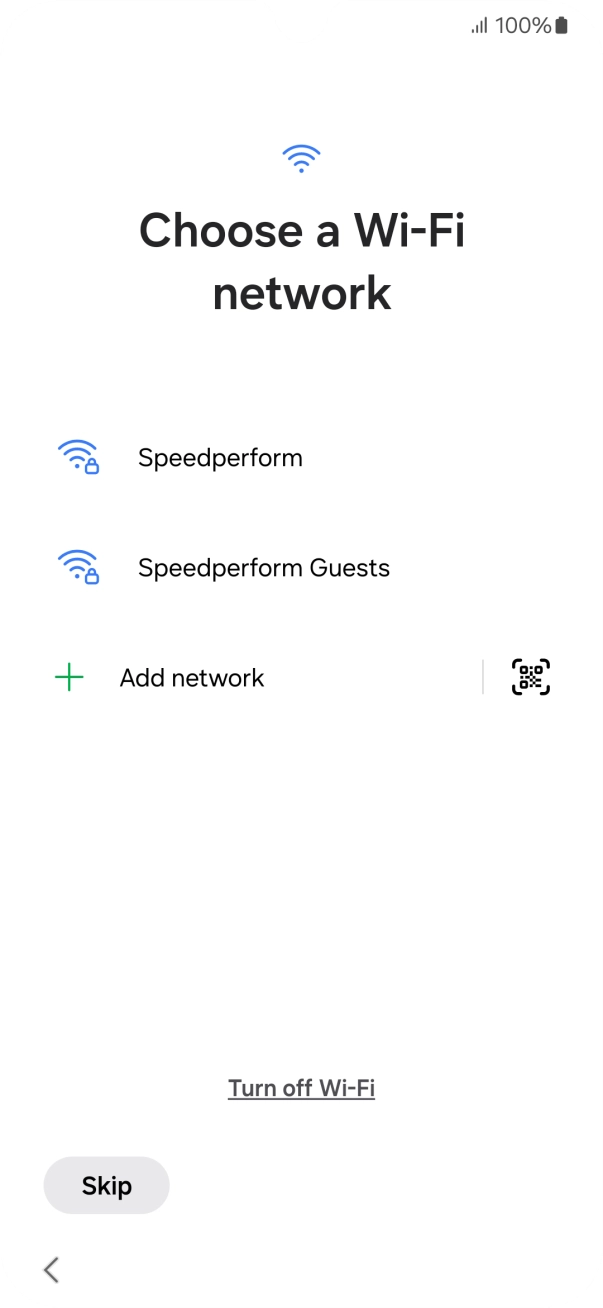 Press the required Wi-Fi network.