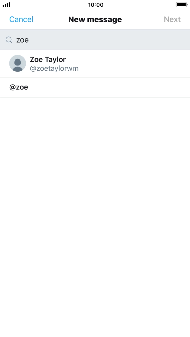 Press the required contact.