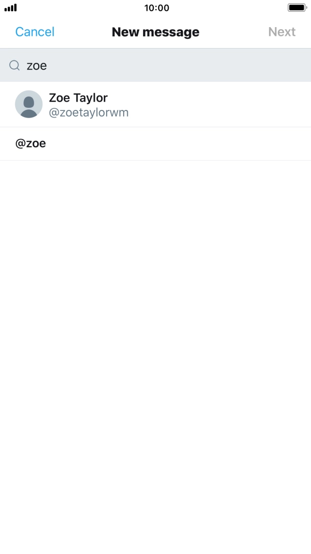 Press the required contact.