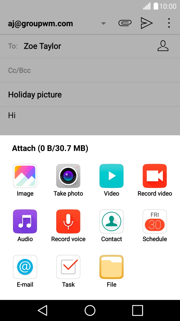 Press the required category.