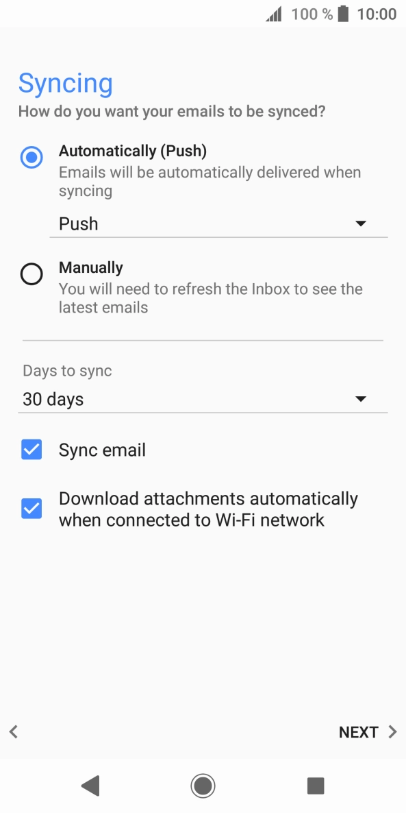 Press the drop down list below 