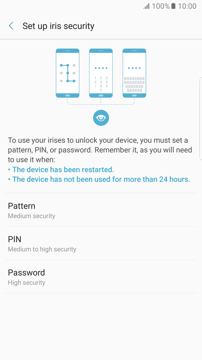 Press the required phone lock code and follow the instructions on the screen to create an additional phone lock code.