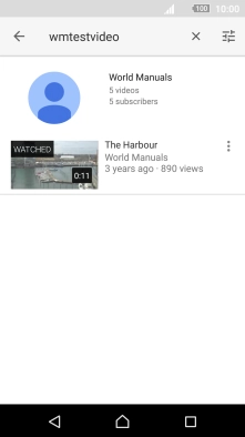 Press the required video clip.