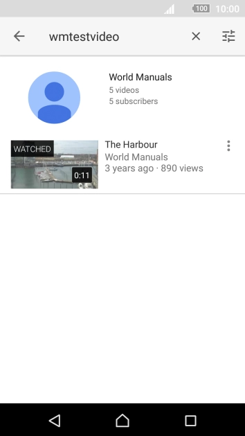 Press the required video clip.