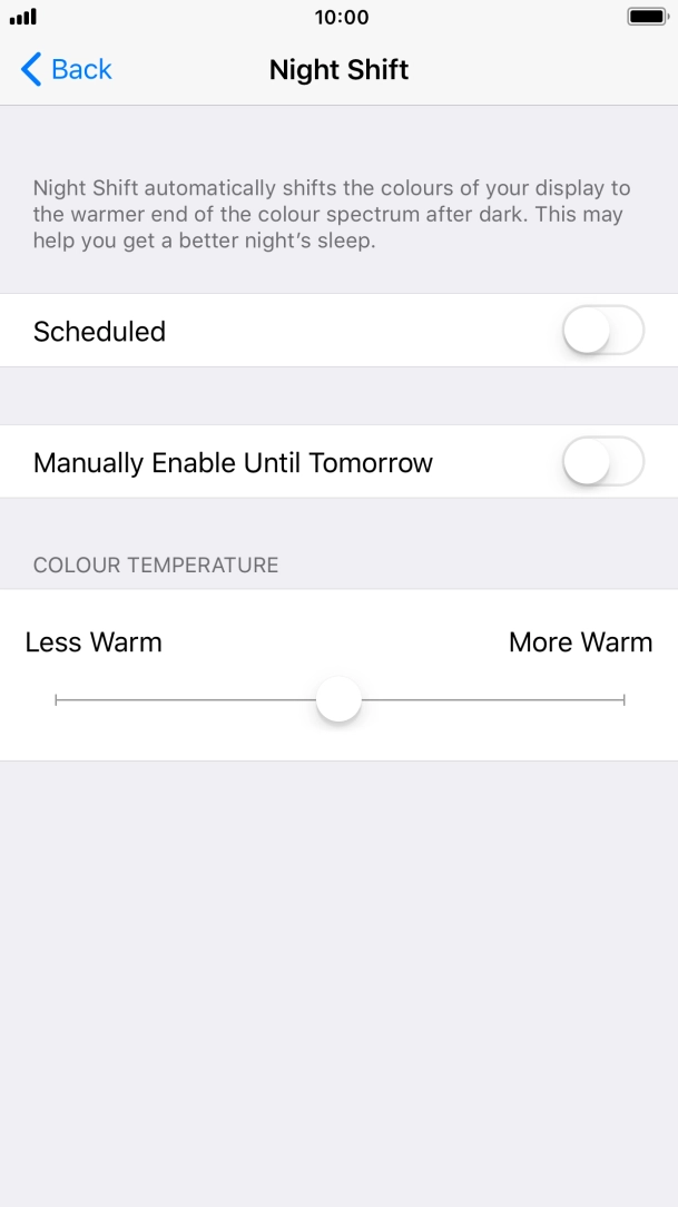 Press the indicator next to 