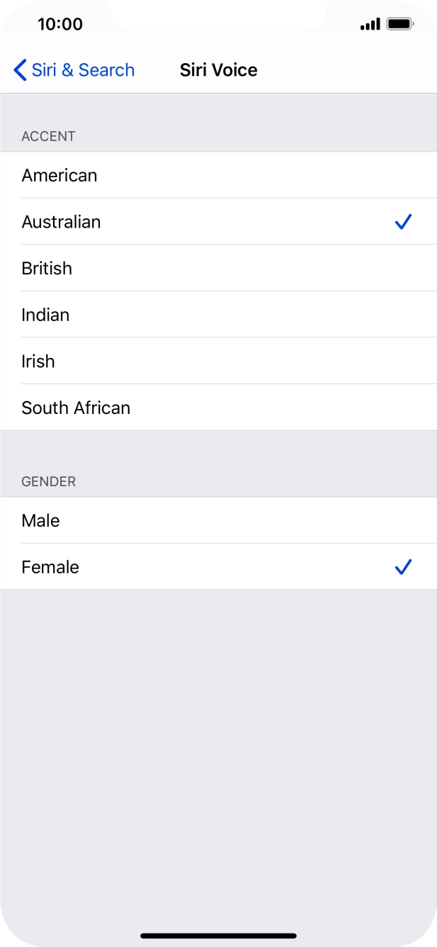 Press the required accent.