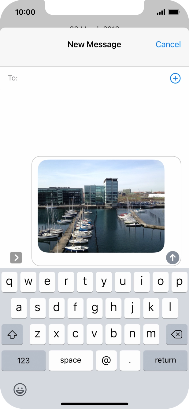 Press To: and key in the first letters of the recipient's name.