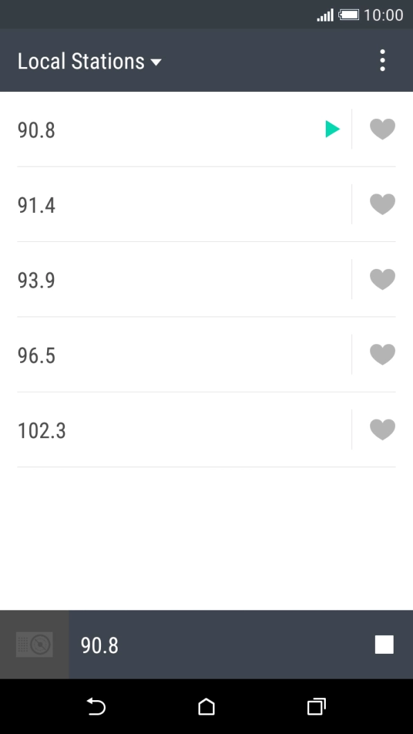 Press the menu icon.