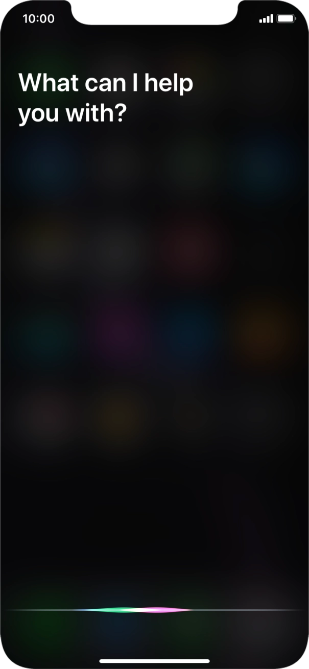 Say, in your own words, what you would like your phone to do, e.g.: CAMERA, CALL [contact], SEARCH THE WEB FOR [information].