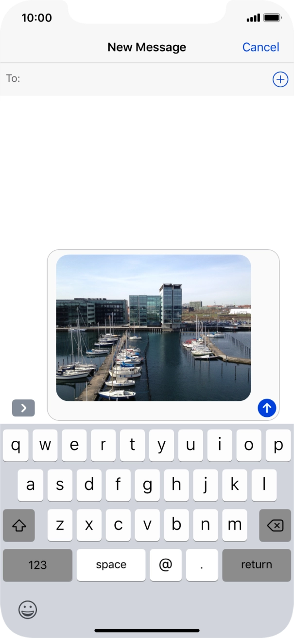 Press To: and key in the first letters of the recipient's name.