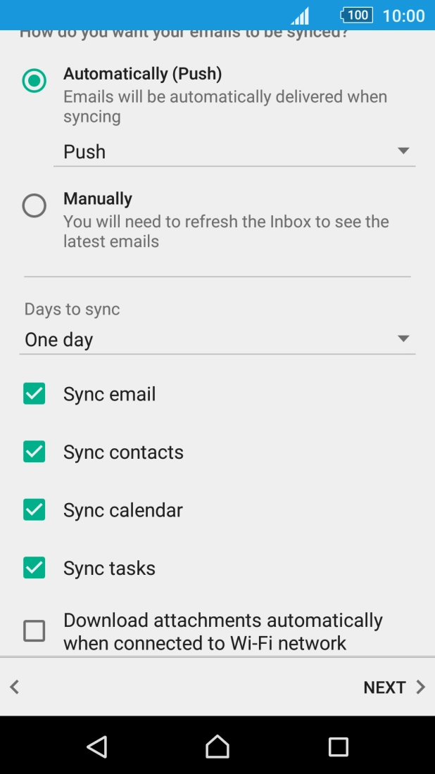 Press the drop down list below 