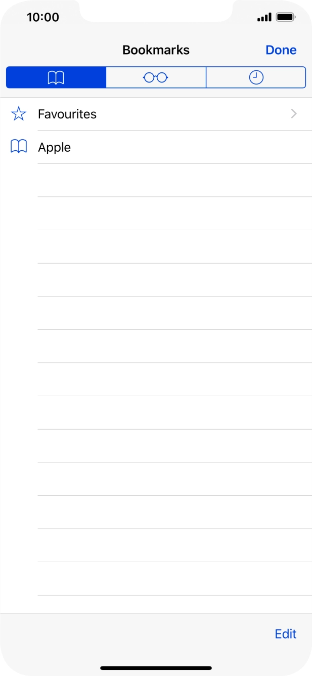 Press the required bookmark.