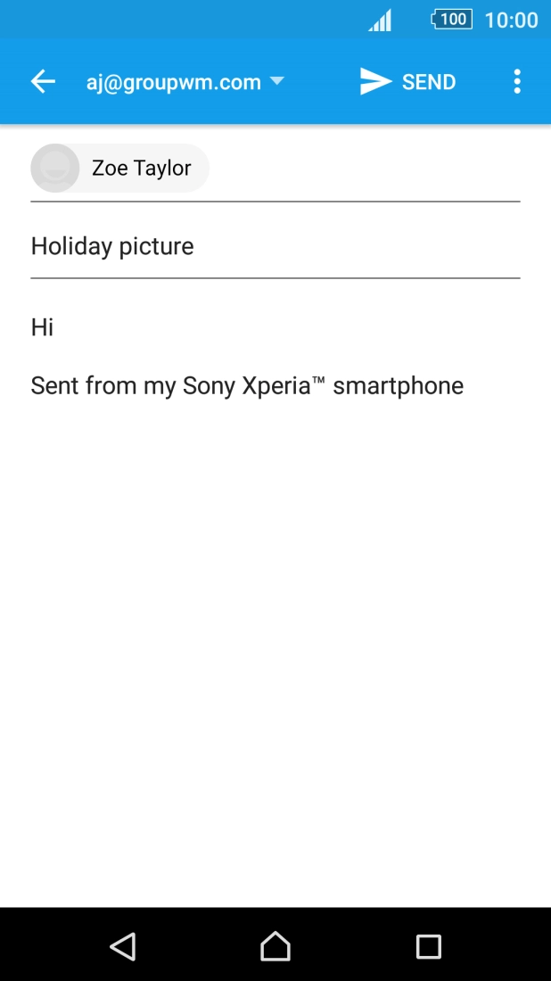 Press the menu icon.