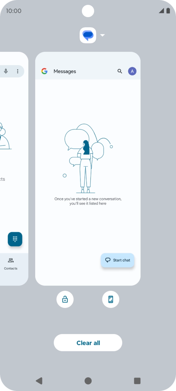 To end one running application, slide your finger upwards on the required application.