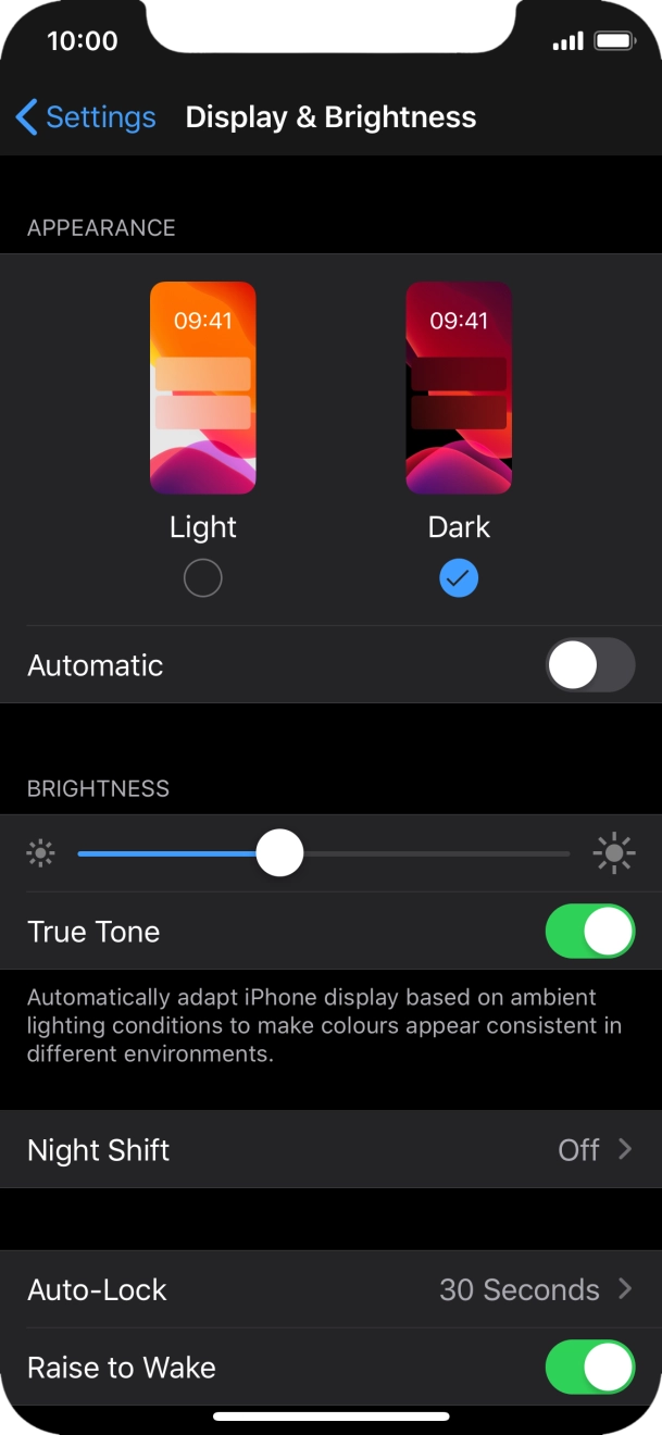 Press the indicator next to 