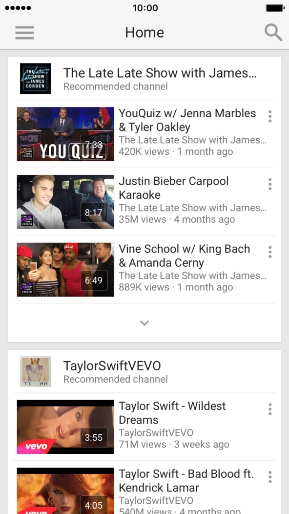 Press the search icon.