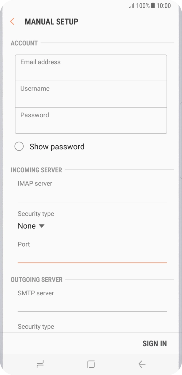 Press the field below 