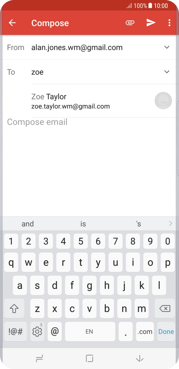 Press the required contact.
