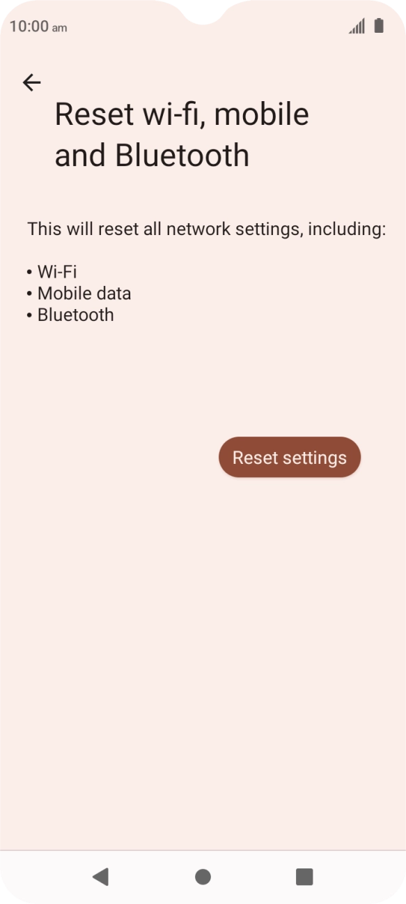 Press Reset settings.