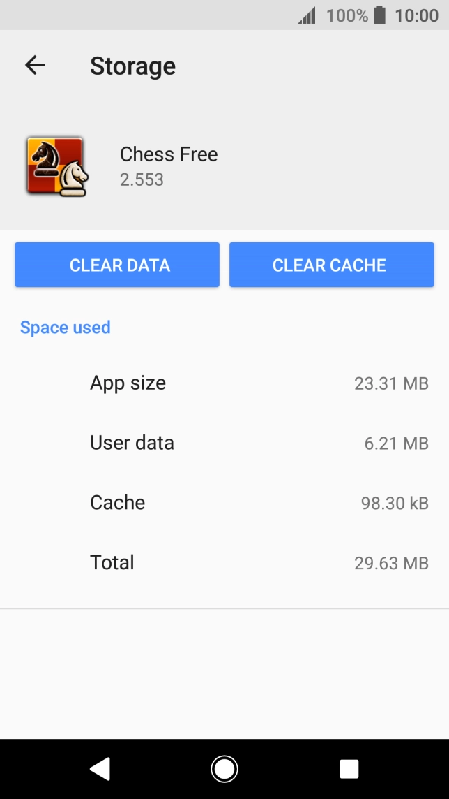 Press CLEAR CACHE. Press CLEAR CACHE.