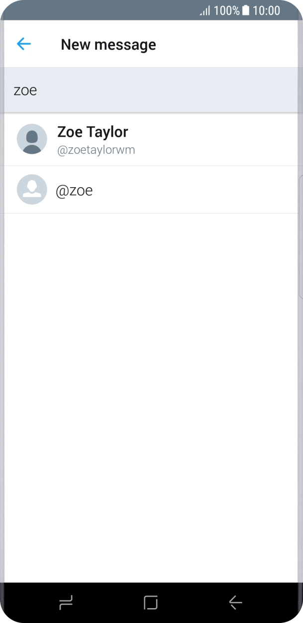 Key in the first letters of the recipient's name and press the required contact.