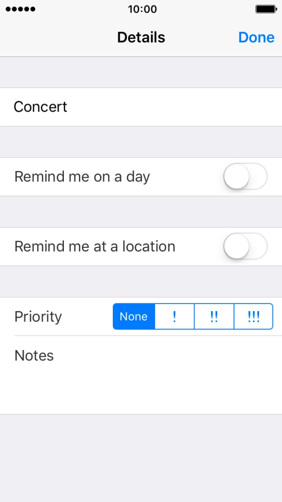 Press the indicator next to 