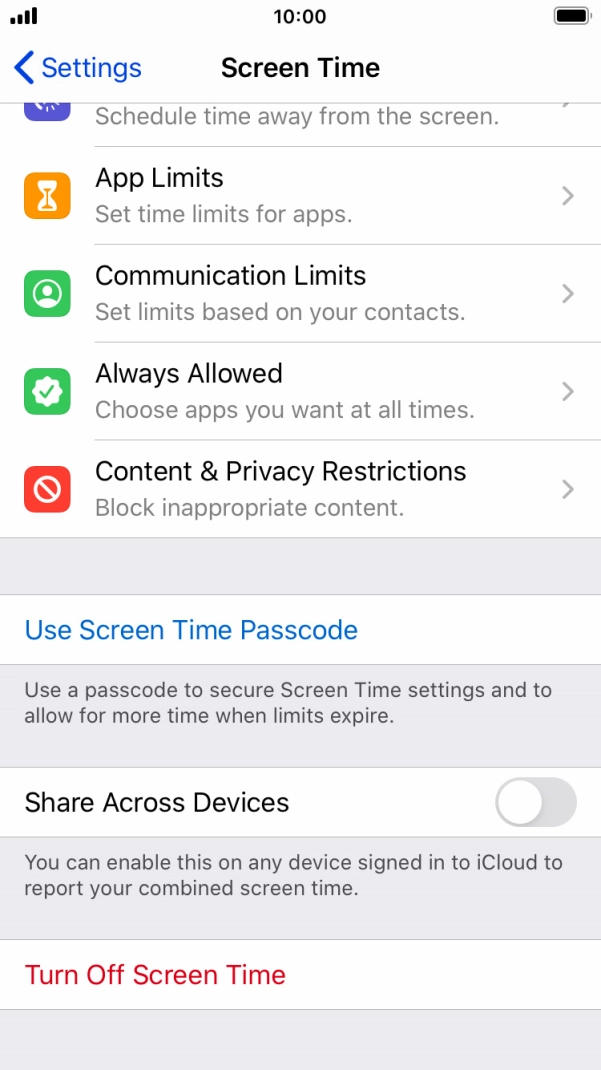 Press Content & Privacy Restrictions.