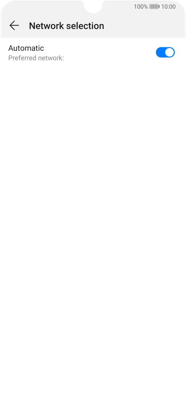 If you want to select a network manually, press the indicator next to 