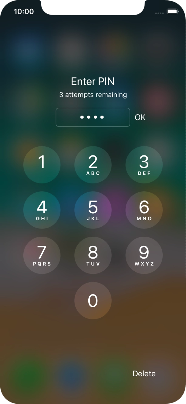 Key in your PIN and press OK.