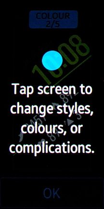 Press the screen to change between the different designs.