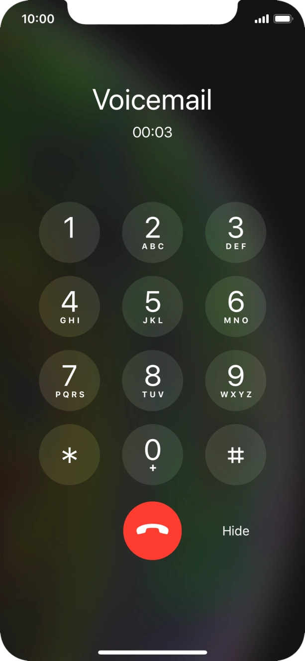Press the end call icon to end the call.