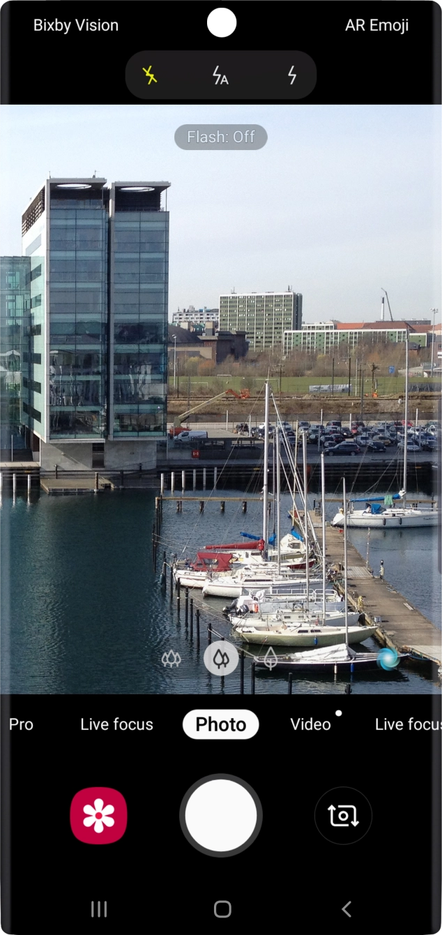 Press the required setting.