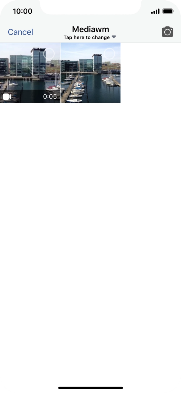 Press the required picture or video clip.