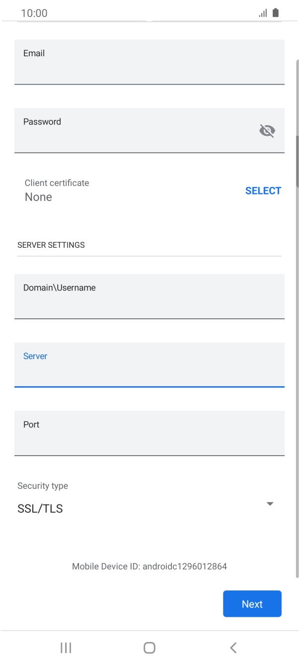 Press the field below 