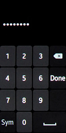 Key in the password for the Wi-Fi network and press Done.