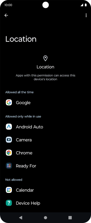 Press the required app. Press the required app.