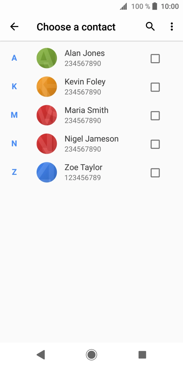 Press the menu icon.