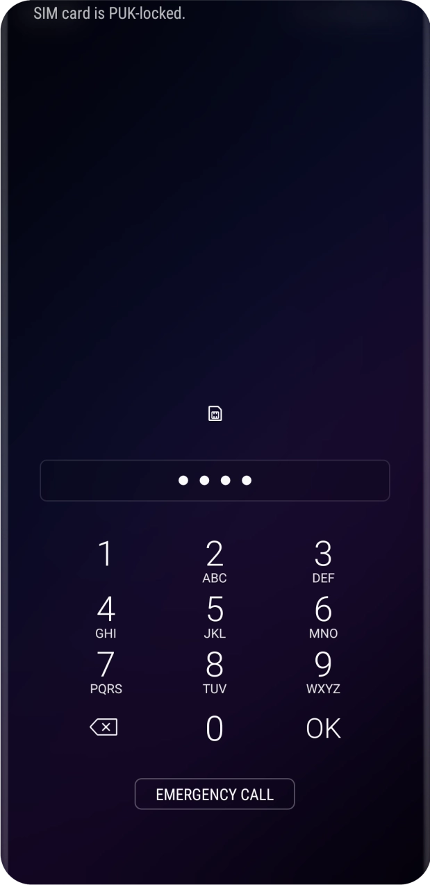 Key in a new four-digit PIN and press OK.