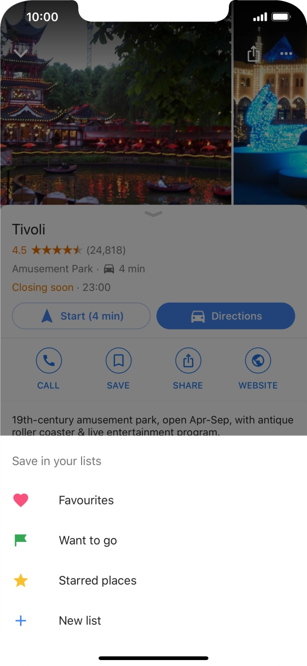 Press the required setting.
