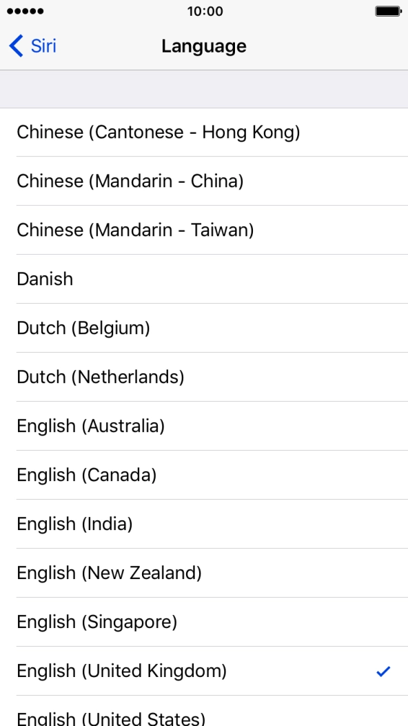 Press the required language. Press the required language.