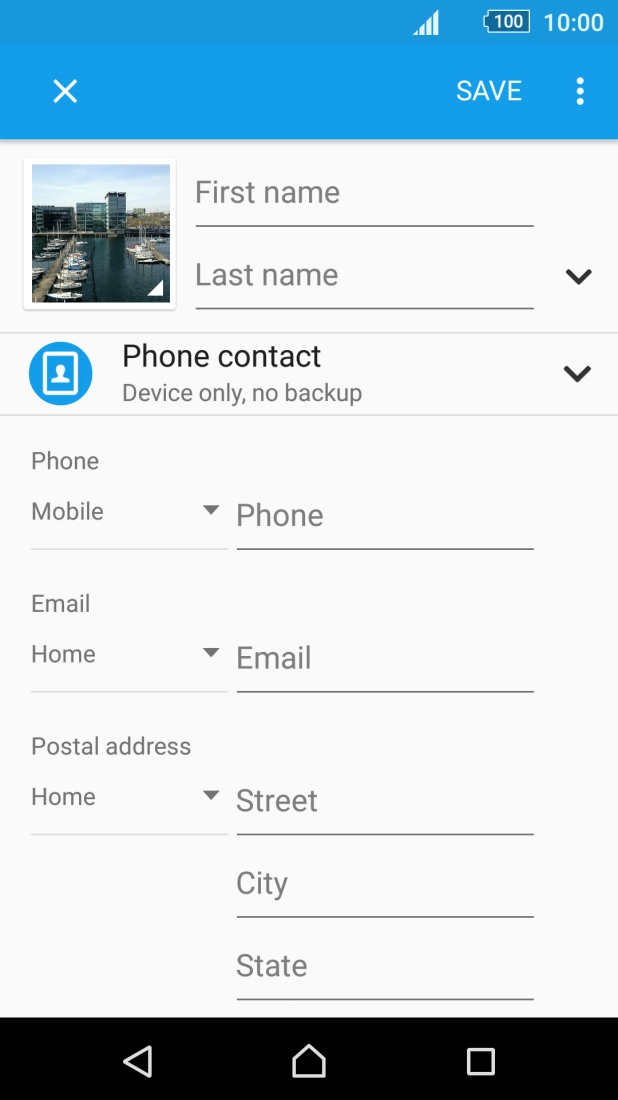 Press First name and key in the first name.