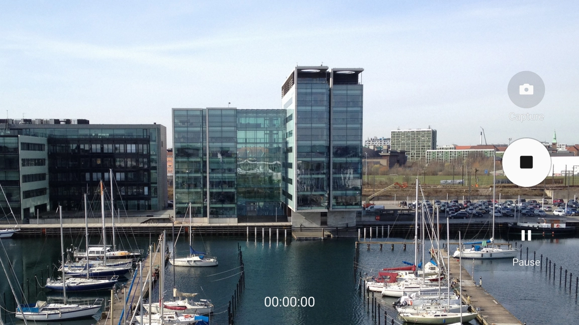 Press the stop icon to stop recording.