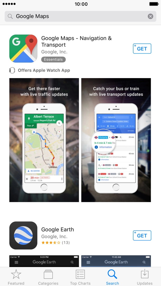 Press Google Maps. Press Google Maps.