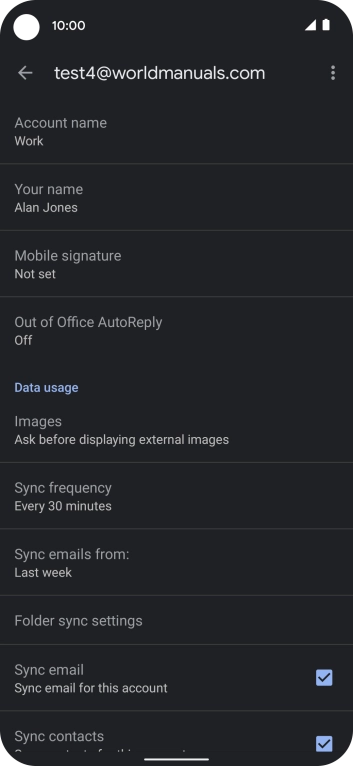 Press Account name and key in the required name. Press Account name and key in the required name.