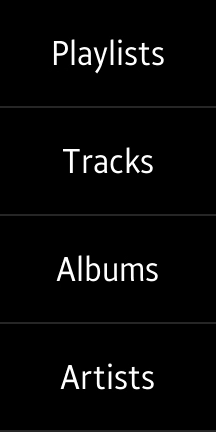 Press the required category and go to the required audio file.