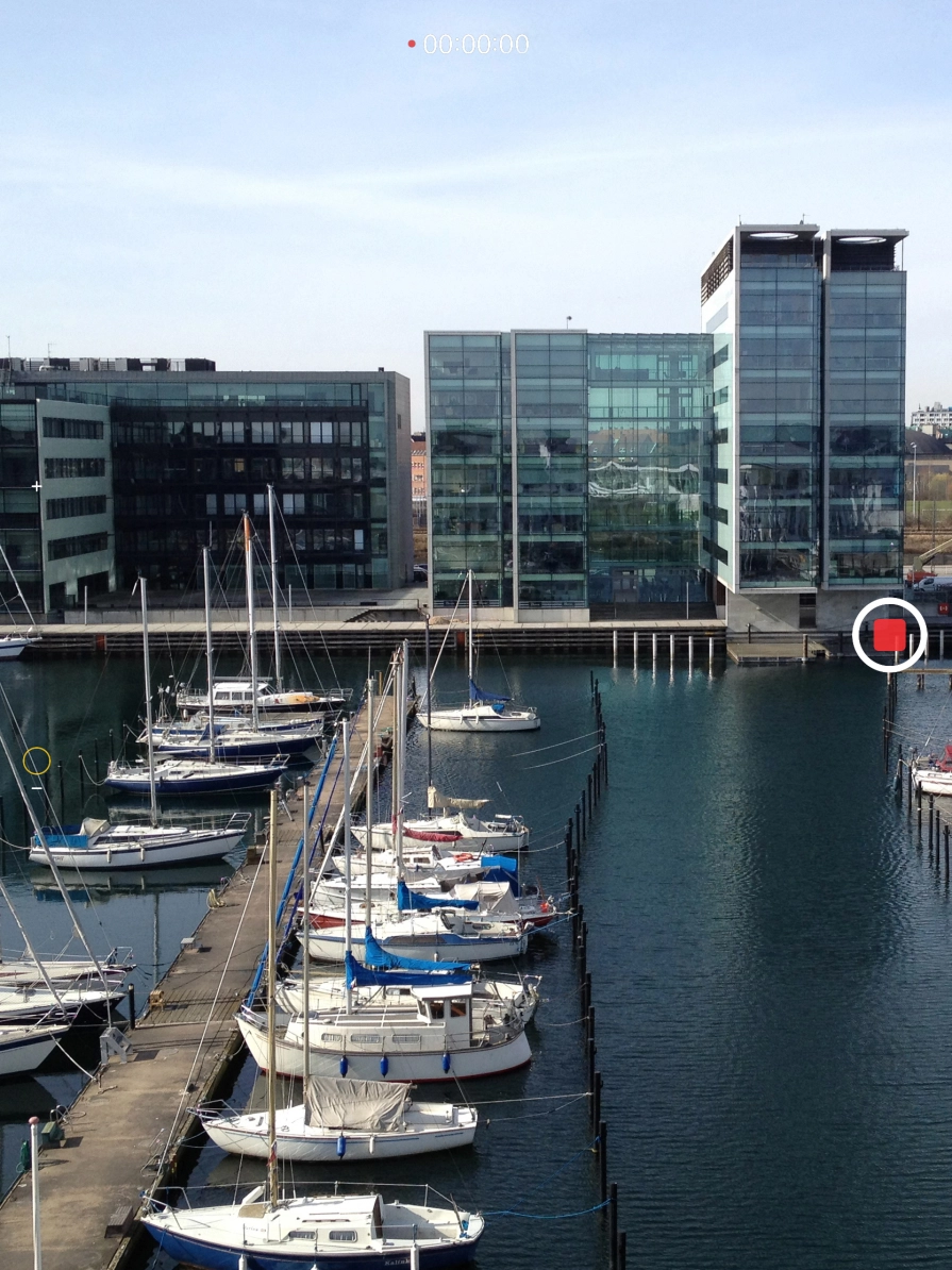 Press the stop icon to stop recording.