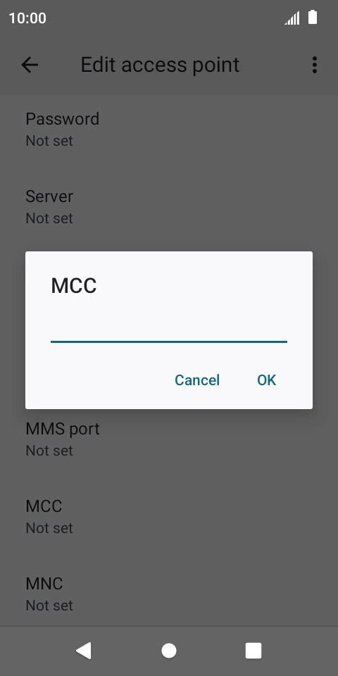 Key in 505 and press OK.