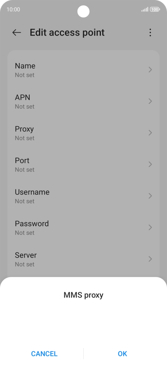 Key in 10.1.1.180 and press OK.