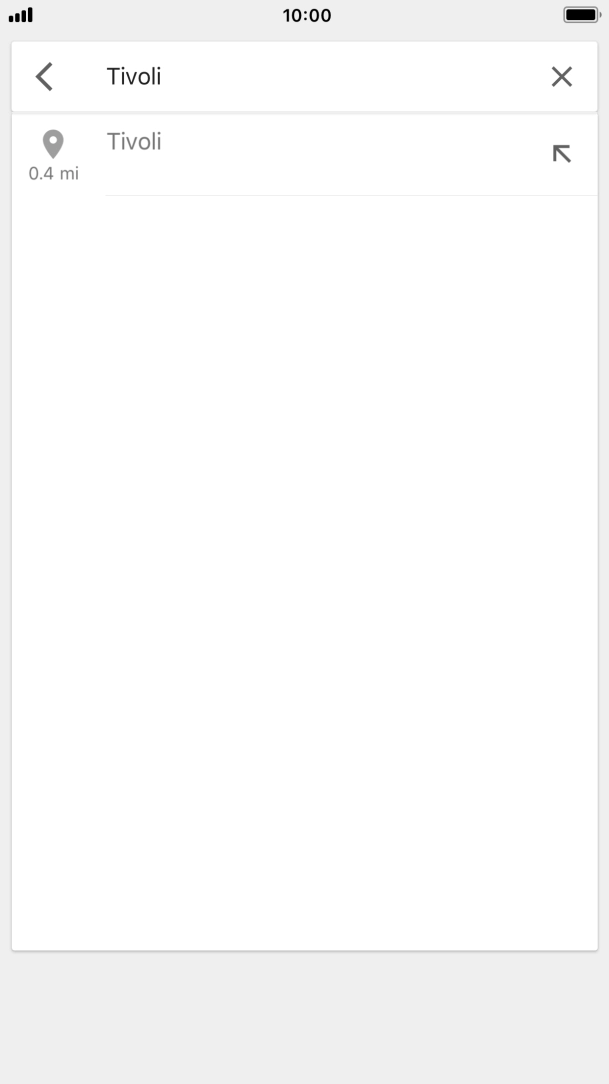 Press the required destination. Press the required destination.