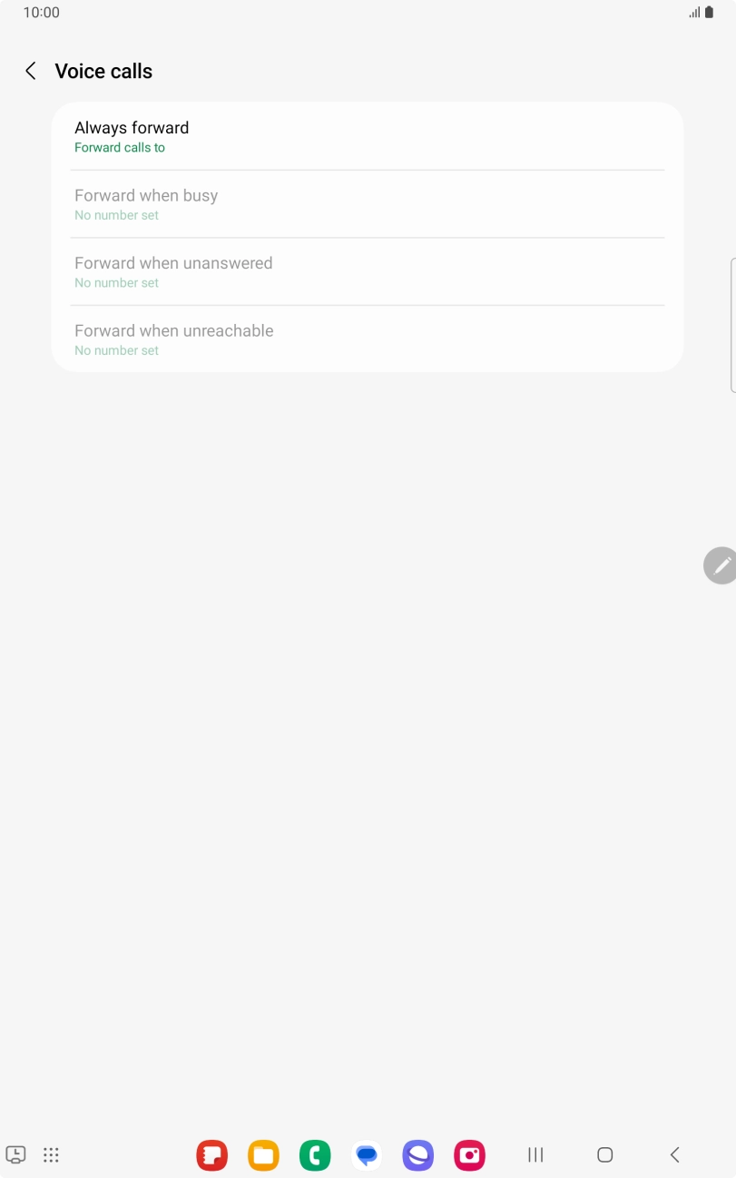 Press the required divert type.